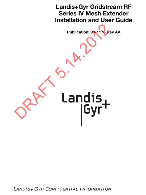 landis gyr rf series 4 manual